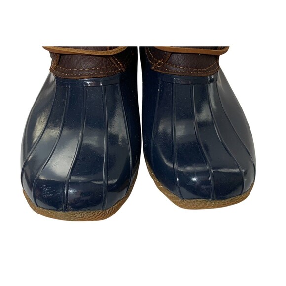 Sperry Saltwater Duck Boots Women Size 8.5 Blue & Brown Waterproof Rubber READ - Picture 11 of 16